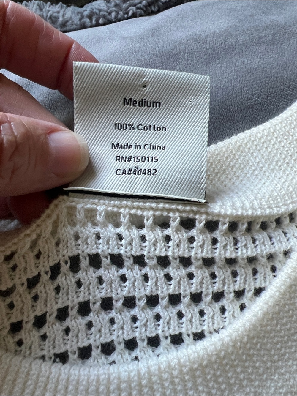 Varley Cream Open-Weave Crew Sweater - Picture 3 of 9